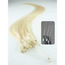 Vlasy pro metodu Micro Ring / Easy Loop / Easy Ring / Micro Loop 60cm – platinová blond