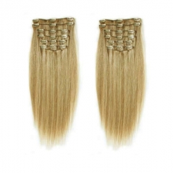 Clip in maxi set 73cm pravé lidské vlasy – REMY 280g – PŘÍRODNÍ/SVĚTLEJŠÍ BLOND